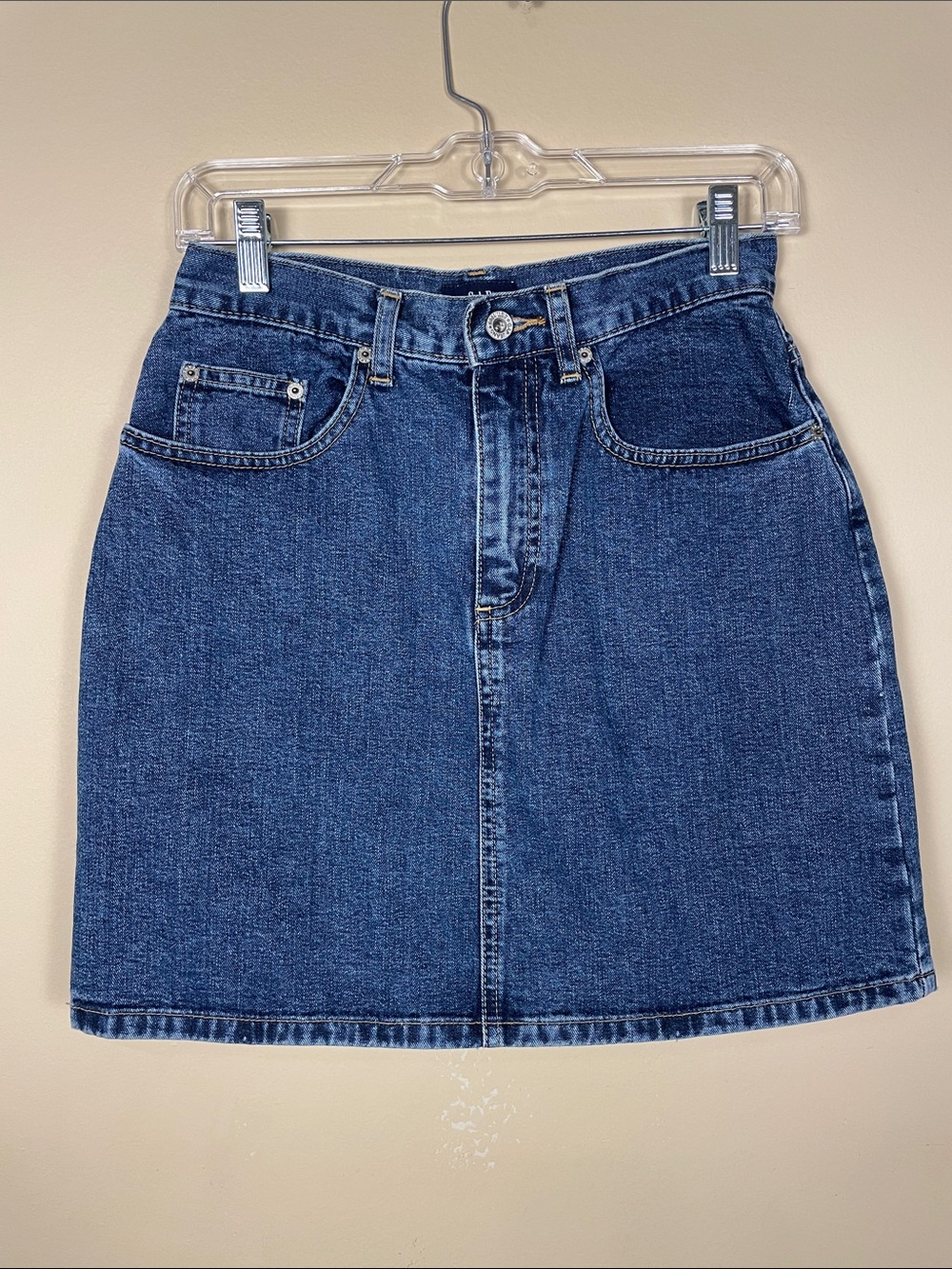 GAP Women’s Denim Jean Medium Wash Casual Preppy Western Mini Skirt